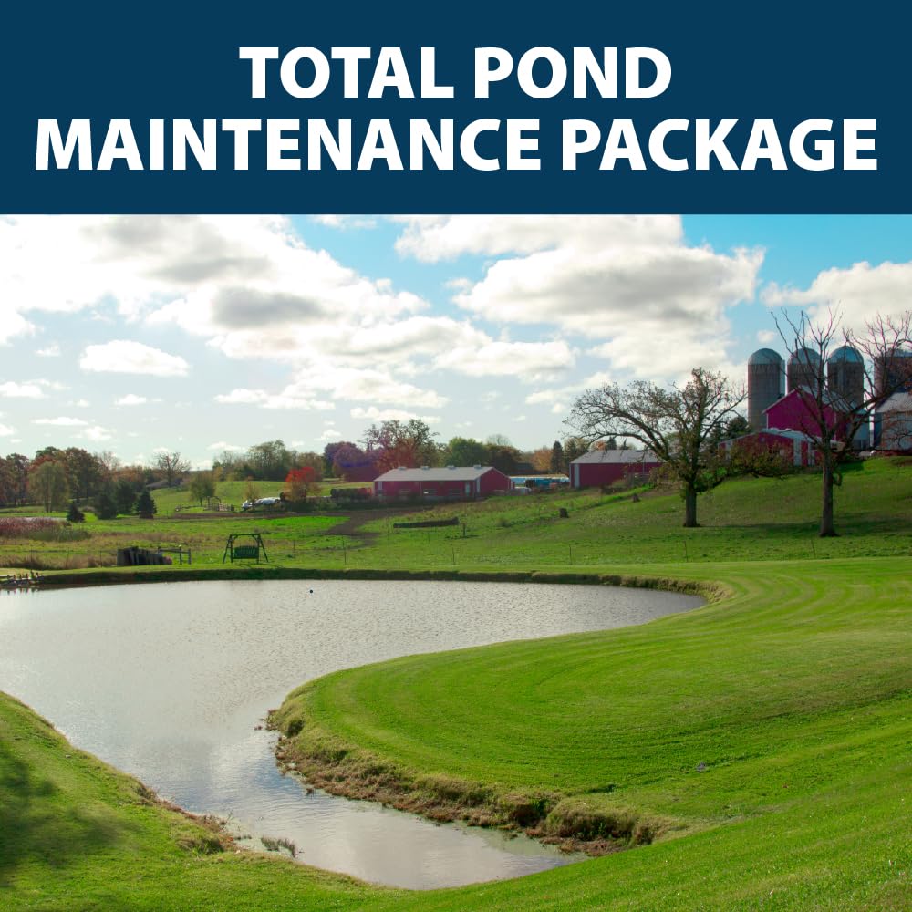 Airmax ClearPAC Plus Complete Pond Maintenance Kit, Natural Water Treatment, Live Microbe Sludge & Muck Reducer, Phosphate Control, Pond Dye - 1/4 Acre