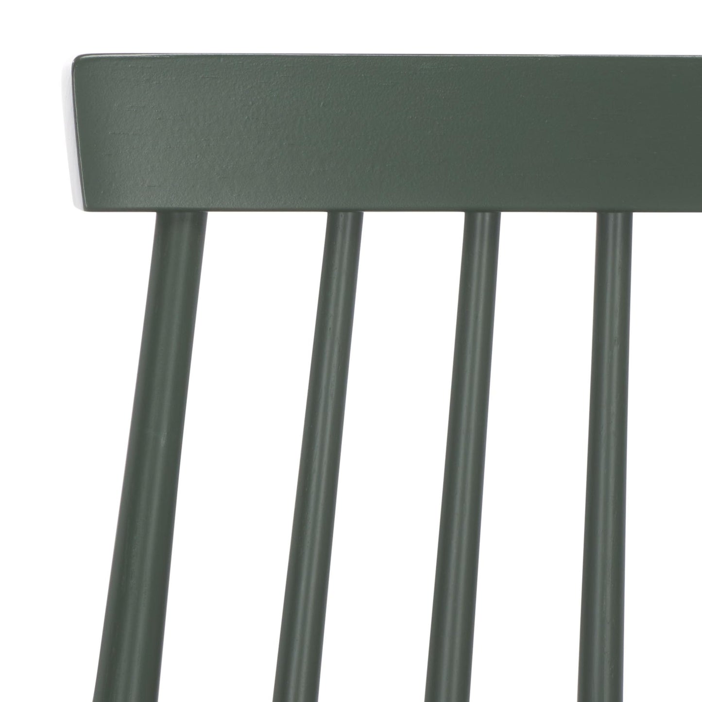 SAFAVIEH Home Collection - Beaufort Garden Green Solid Wood Bar Stool Set of 2, 30-Inch Seat Height, Farmhouse Windsor Spindle Back Design (BST8500G-SET2)