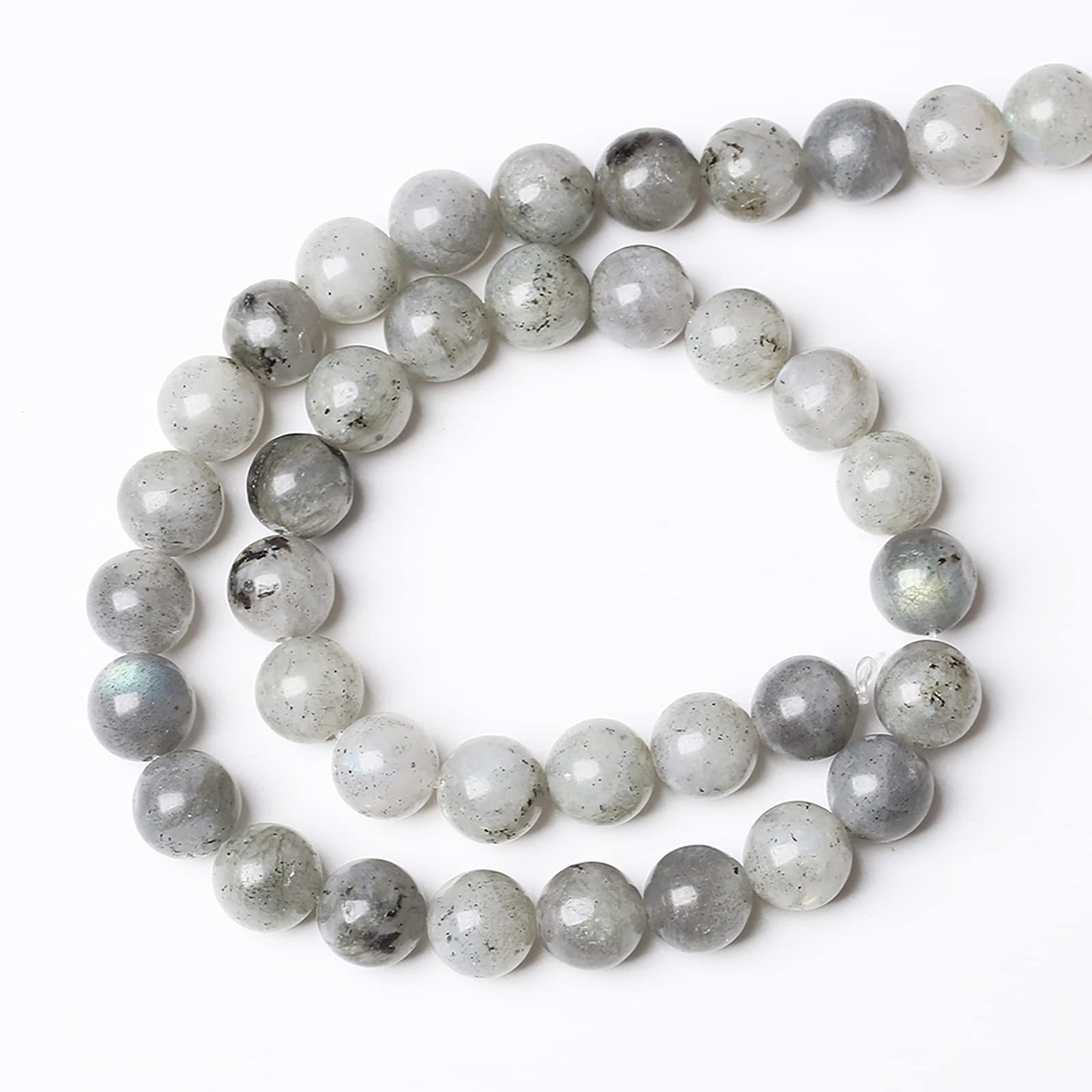 36PCS 10mm Natural Gray Labradorite Stone Beads Larvikite Beads for Jewelry Making for Jewelry Making DIY Bracelet Necklace 15 Inch,Energy Stone Healing Power (10mm, Gray Labradorite)