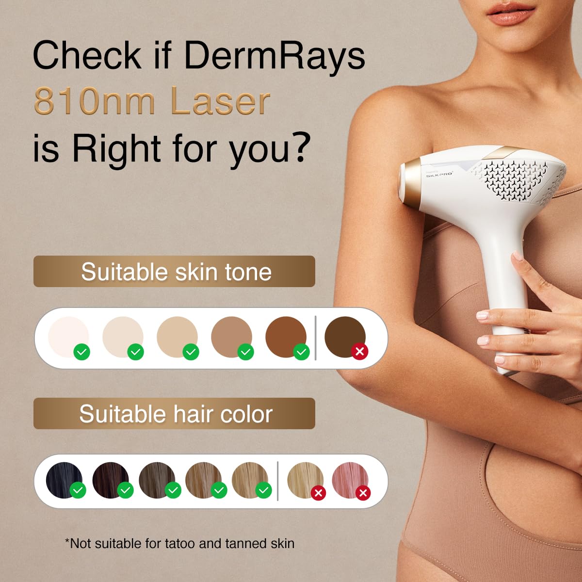 DermRays V4S Diode Laser Hair Removal with Gel