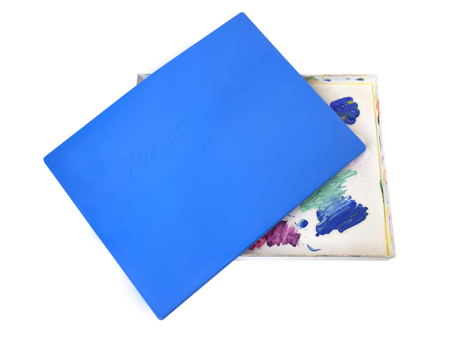 Masterson Artist Palette Seal, 12in x 16in, Keeps Wet Paint Fresh for Weeks, Oil or Acrylic Painting Palette with Lid, Seal, Blue Lid Box, Made in USA