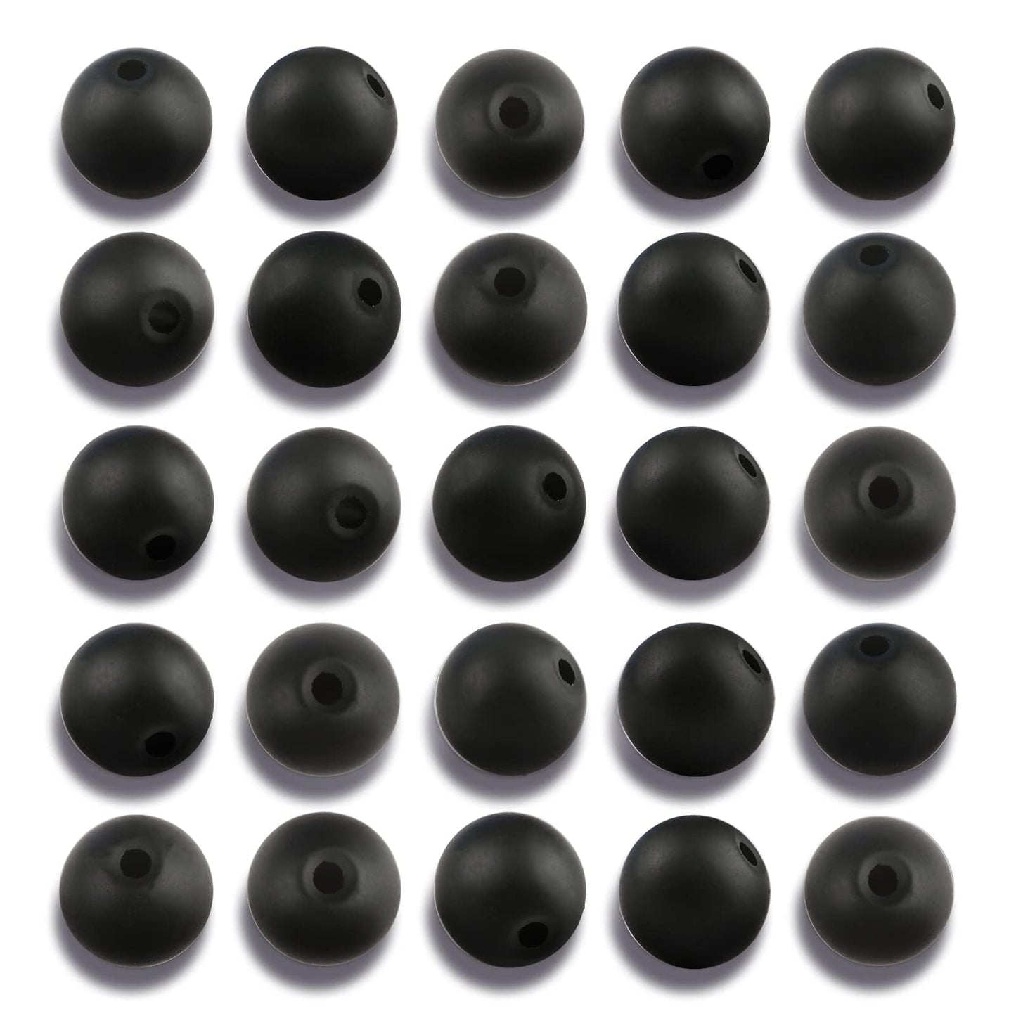 NITOPUPU 100Pcs 10mm Matte Black Onyx Agate Beads for Jewelry Making, Natural Round Loose Gemstone Stone Bead for Necklace Bracelets, Crafts for Adults with Crystal Stretch Cord