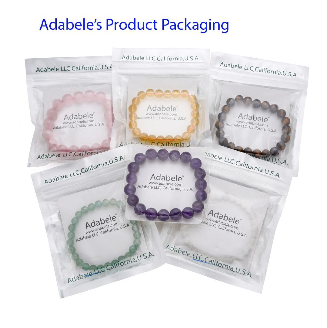 Adabele Real Natural Pink Rhodonite Gemstone Beaded Bracelet 7 inch Stretch Chakra Healing Crystal Stone Jewelry Women Mom Gift GB8-5