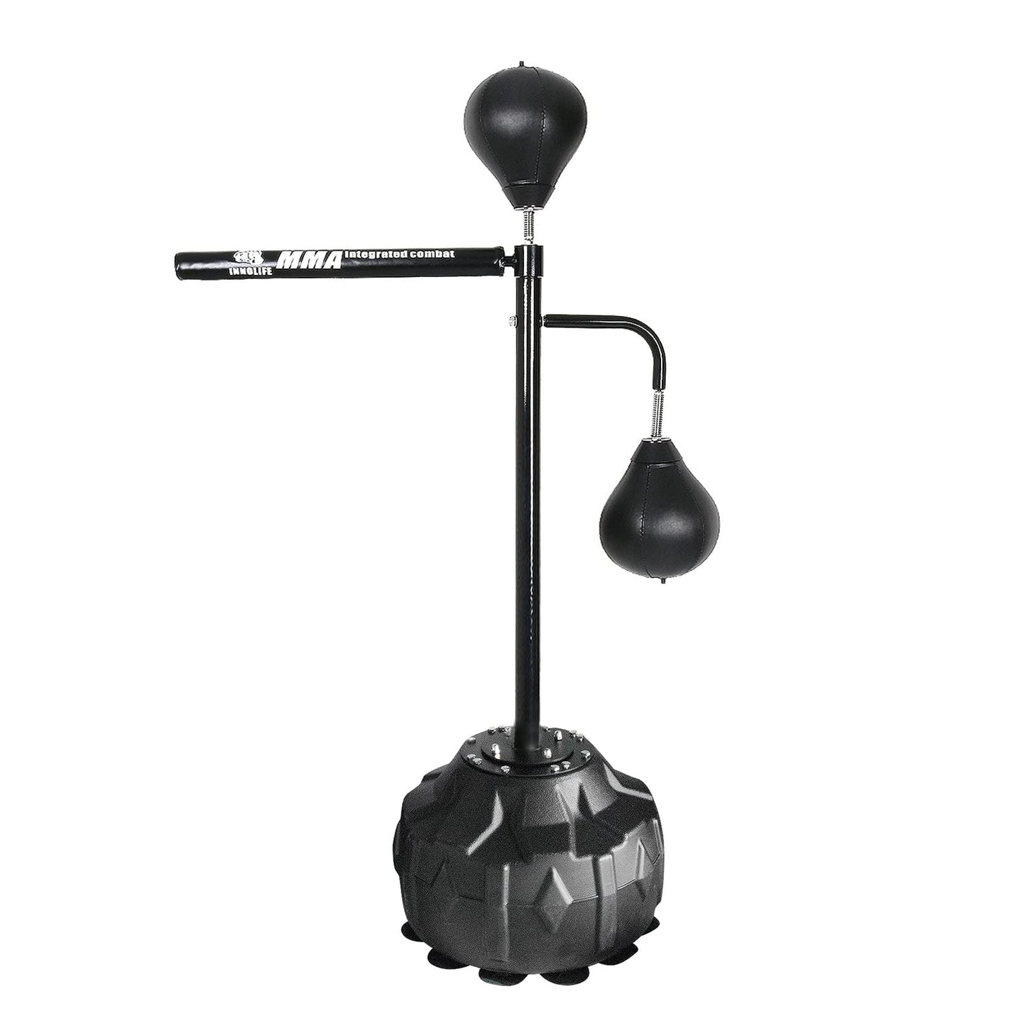 INNOLIFE Boxing Spinning Bar Punching Bags MMA Training, Home Gym Workout Equipment, Punching Bag with 2 Speed Ball for Adults and Youth