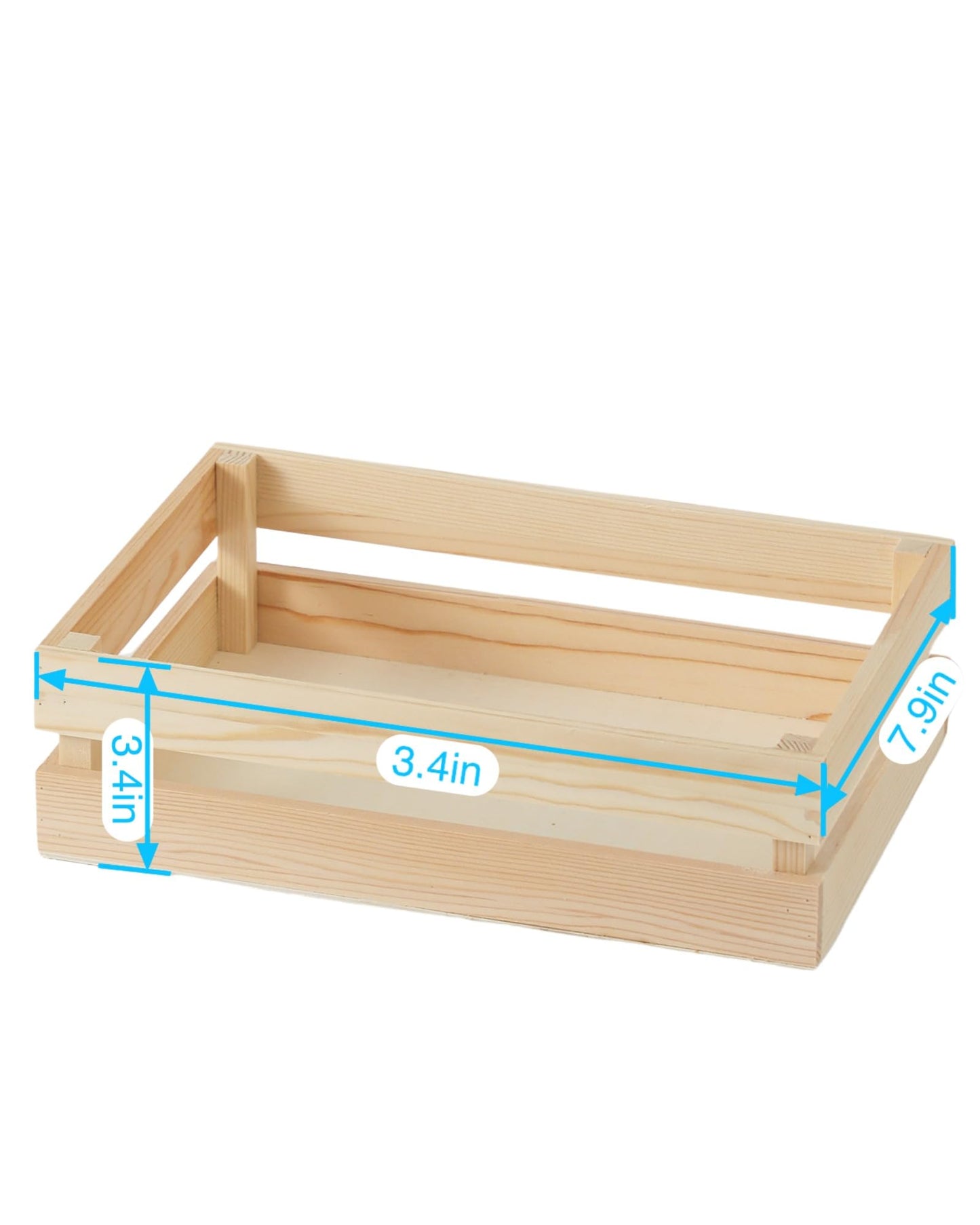 Set of 3 Rustic Wooden Nesting Crates with Handles, Decorative Wood Crates, Crate Box Wooden Storage Box for Kitchen, Office, Bedroom, Closet, Rustic Country Decor (Halloween, Thanksgiving, Christmas)