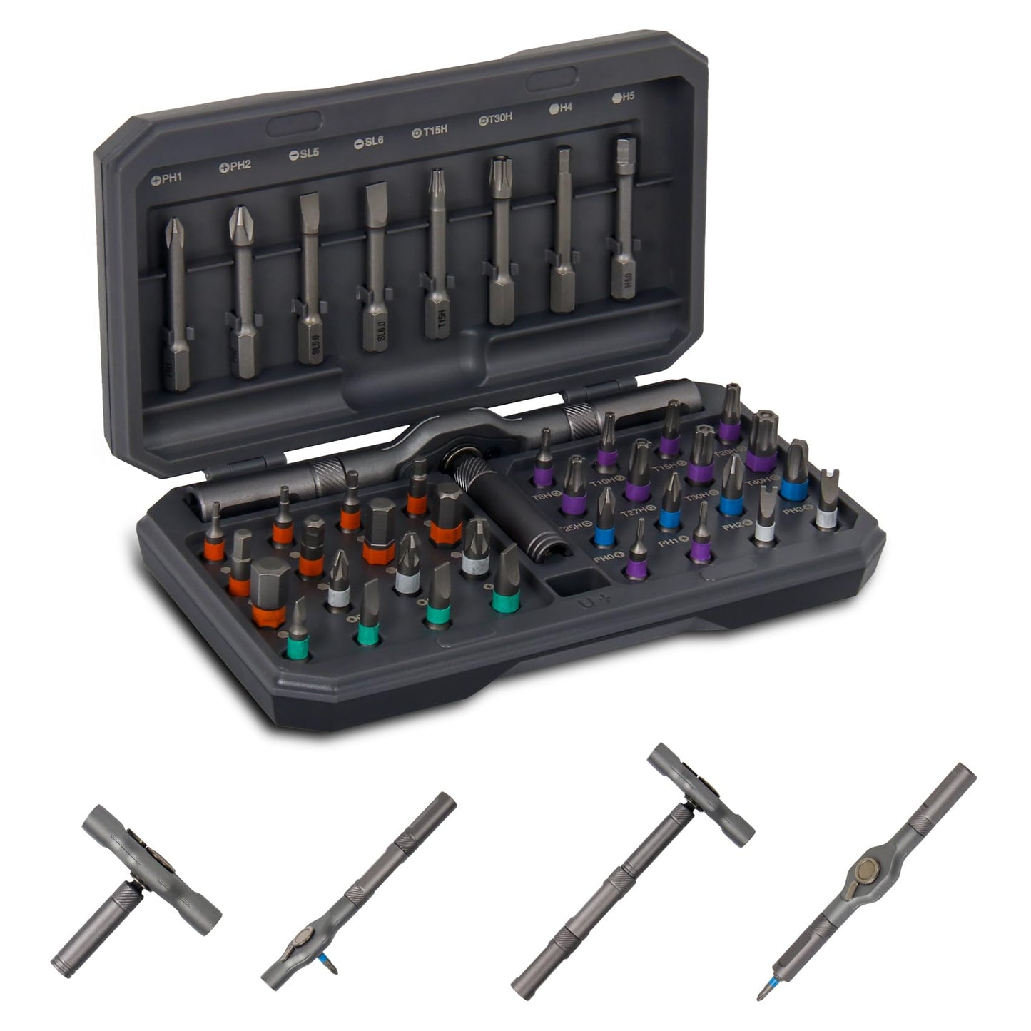 42 in 1 Magnetic Screwdriver Set, DIY Ratchet Screwdriver Set, Multi Bit Screw Driver Set Kit with Case, Handle Detachable, Portable Repair Tool for Electronics, Glasses, Bicycles & Home Repair
