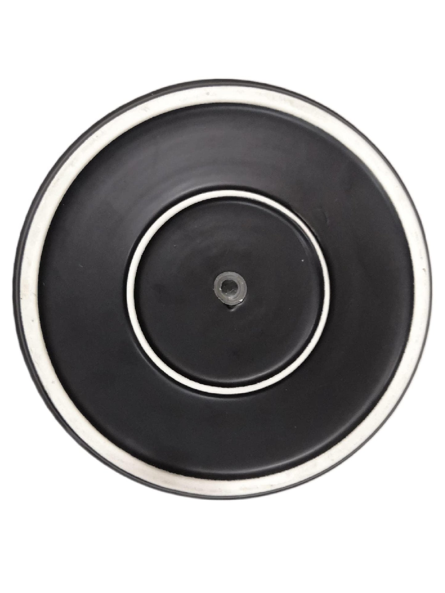 Amazon Basics Fluted Ceramic Round Planter, 10-inch, Black