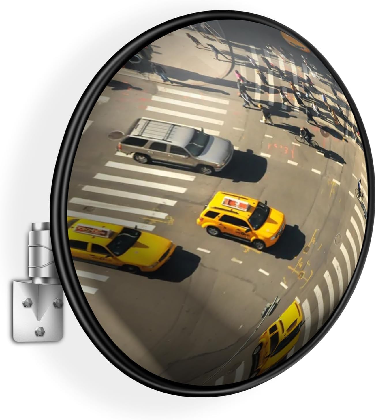 Convex Traffic Mirror - 24'' Outdoor and Indoor Driveway & Security Parabolic Safety Mirrors, Acrylic Convex Mirror for Garage, Retail Stores, Warehouses, Office and High-Traffic Areas