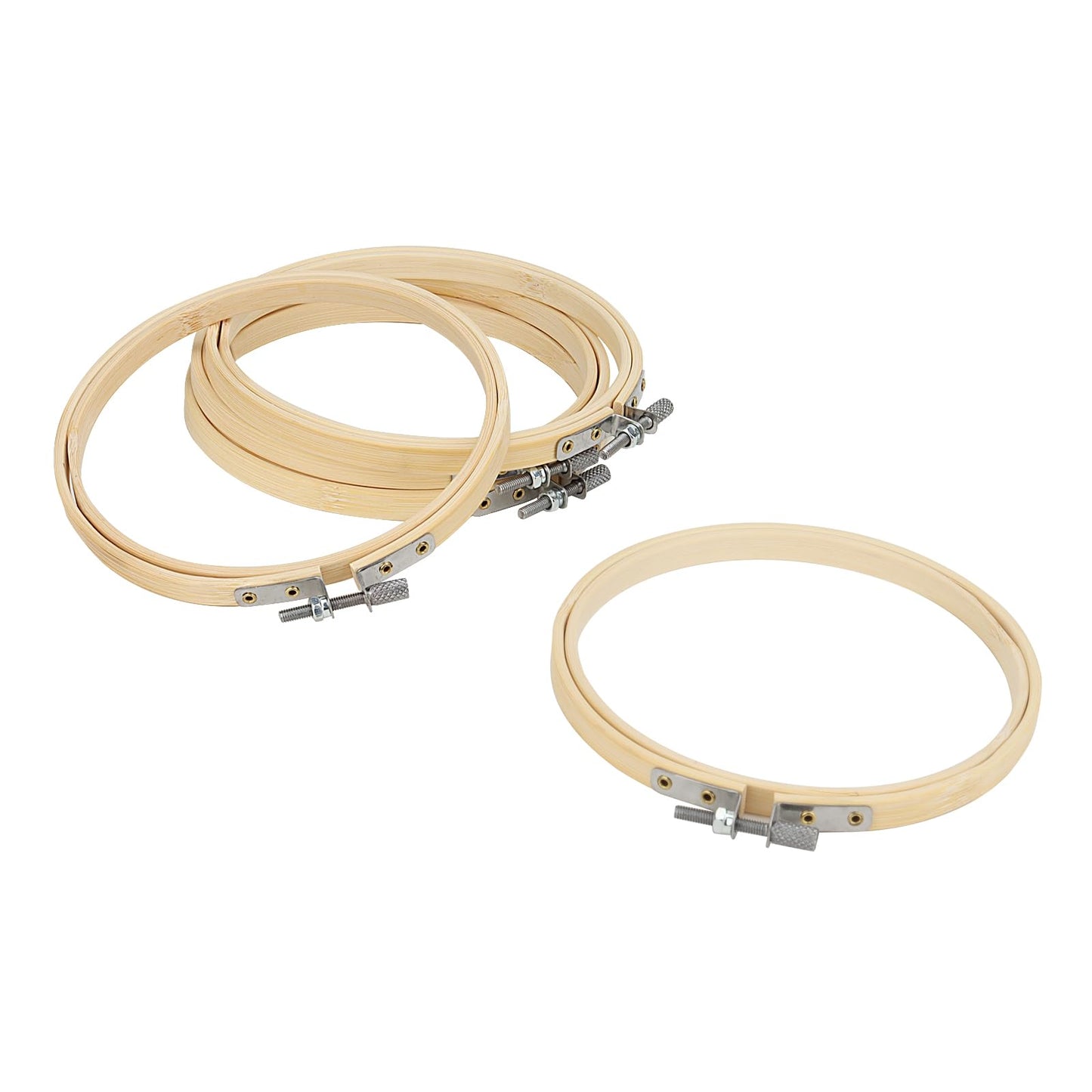 SENJEOK 30PCS 5 Inch Embroidery Hoops, Bamboo Cross Stitch Rings, Round Embroidery Circle Ring for DIY, Sewing