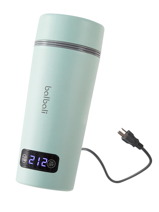 balbali Dual Voltage Travel Kettle 100-250V - 12oz Portable Water Boiler/Warmer/Heater for Boiling Water - 4 Preset Temperature Control Portable Tea Kettle Electric Travel - Green