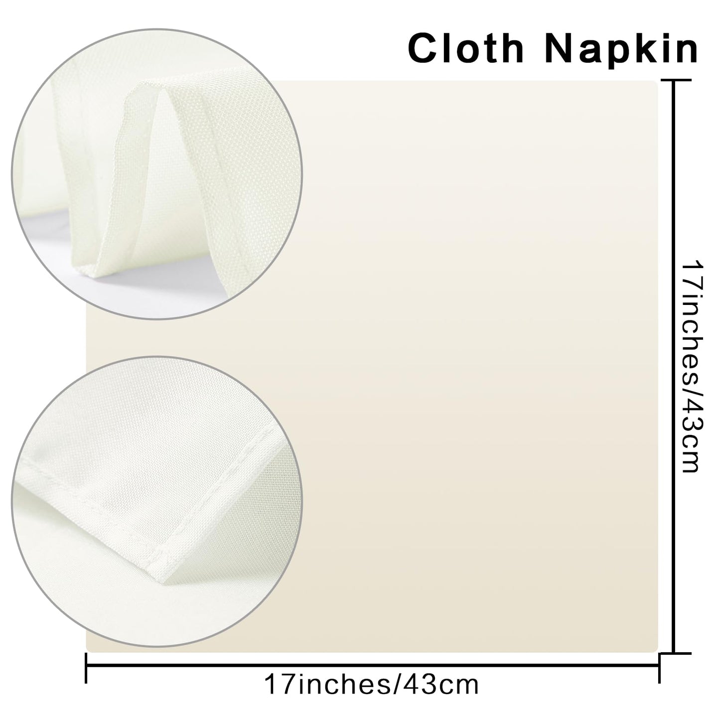 Bailarina Cloth Napkins Set of 40,17x17 inches Dinner Napkins Cloth Washable,Polyester Square Table Cloth Napkin Bulk with Hemmed Edges Ideal for Banquets, Parties and Weddings-Dusty Pink