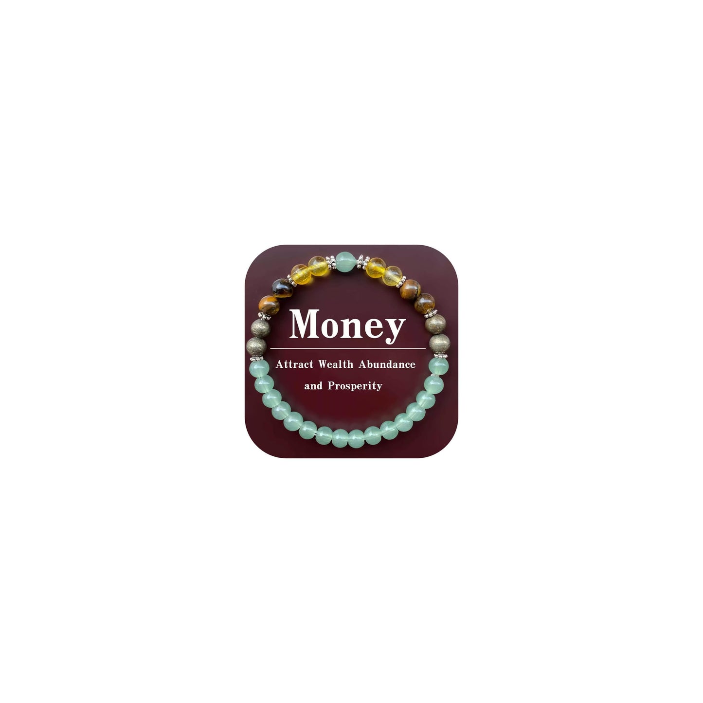 Long tiantian Crystal Money Bracelets for Women Wealth Attraction Green Jade Feng Shui Luck Bracelets Healing Protection Jewelry Spiritual Friend Birthday Jewelry Gifts