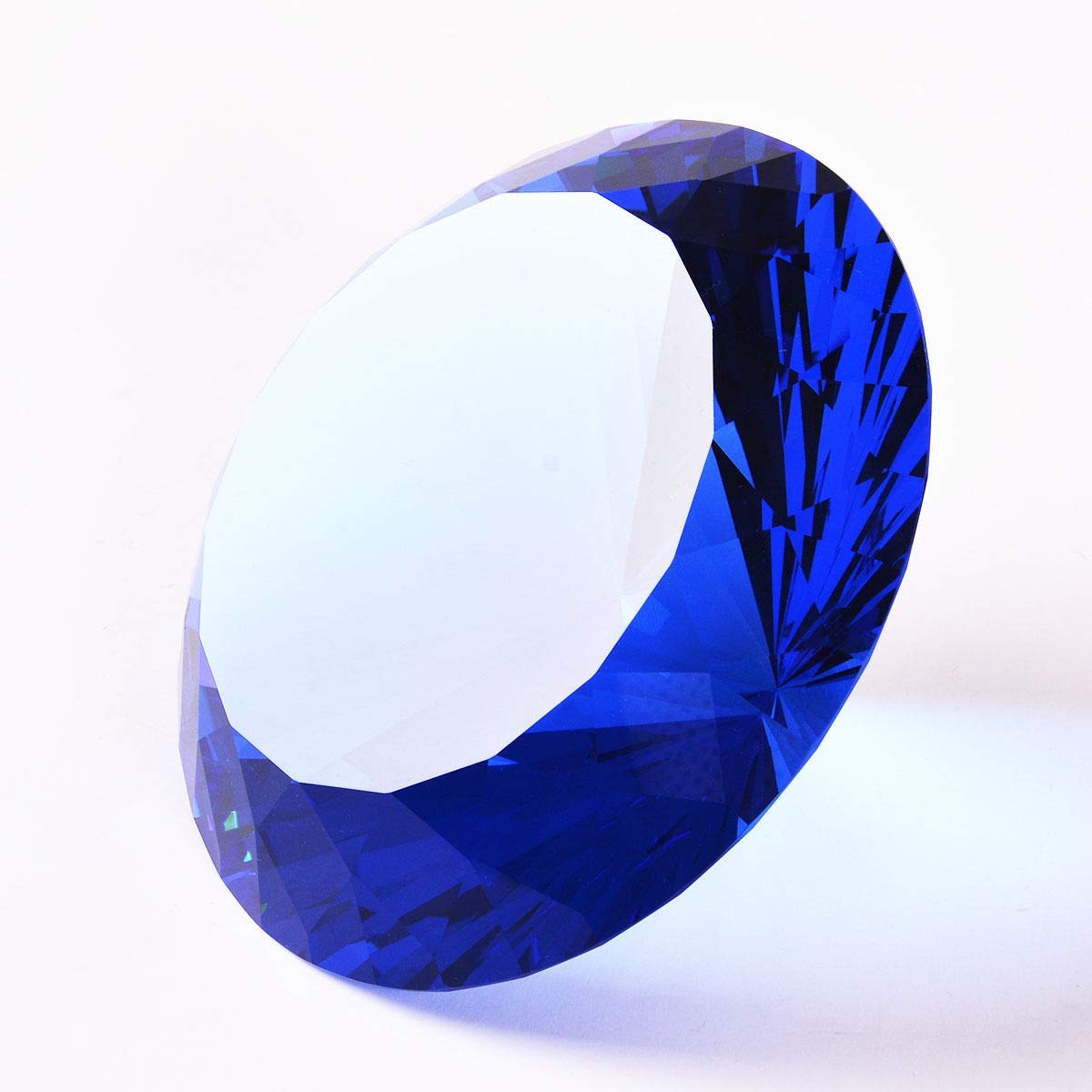Blue Crystal Glass Diamond Shaped Decoration 60mm Jewel Paperweight,Gift Decoration Idea For Christmas, Thanksgiving And Birthday (Please identify our brand Yarr Store)