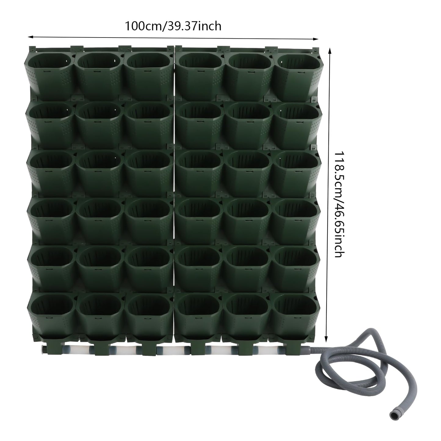 Cbhfmljd Self Watering Pots for Indoor Plants, 36 Pockets Wall Mounted Vertical Garden Planter Garden Growing System Adjustable Irrigation Waterproof for Grow Veggies, Fruits, Flowers