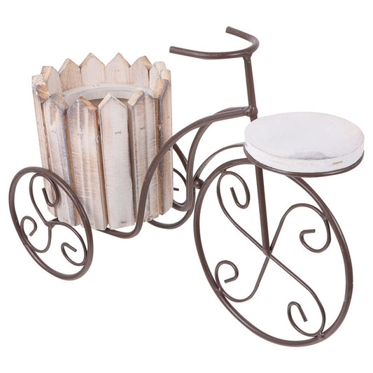 RJYYYDS Wrought Iron Bike Plant Stand Rustic Style Flower Pot Cart Holder Flower Basket,D-31.00 x 16.00 x 12.00 cm