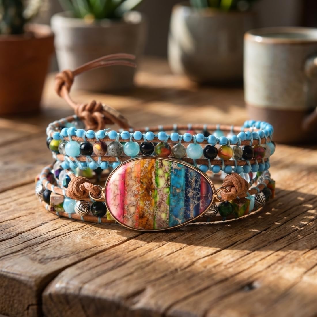 YGLINE 7 Chakra Healing Bracelet-Natural Gemstone Bracelet-Meditation Energy Spiritual Protection Bracelet-Mental Health Balance Bracelet