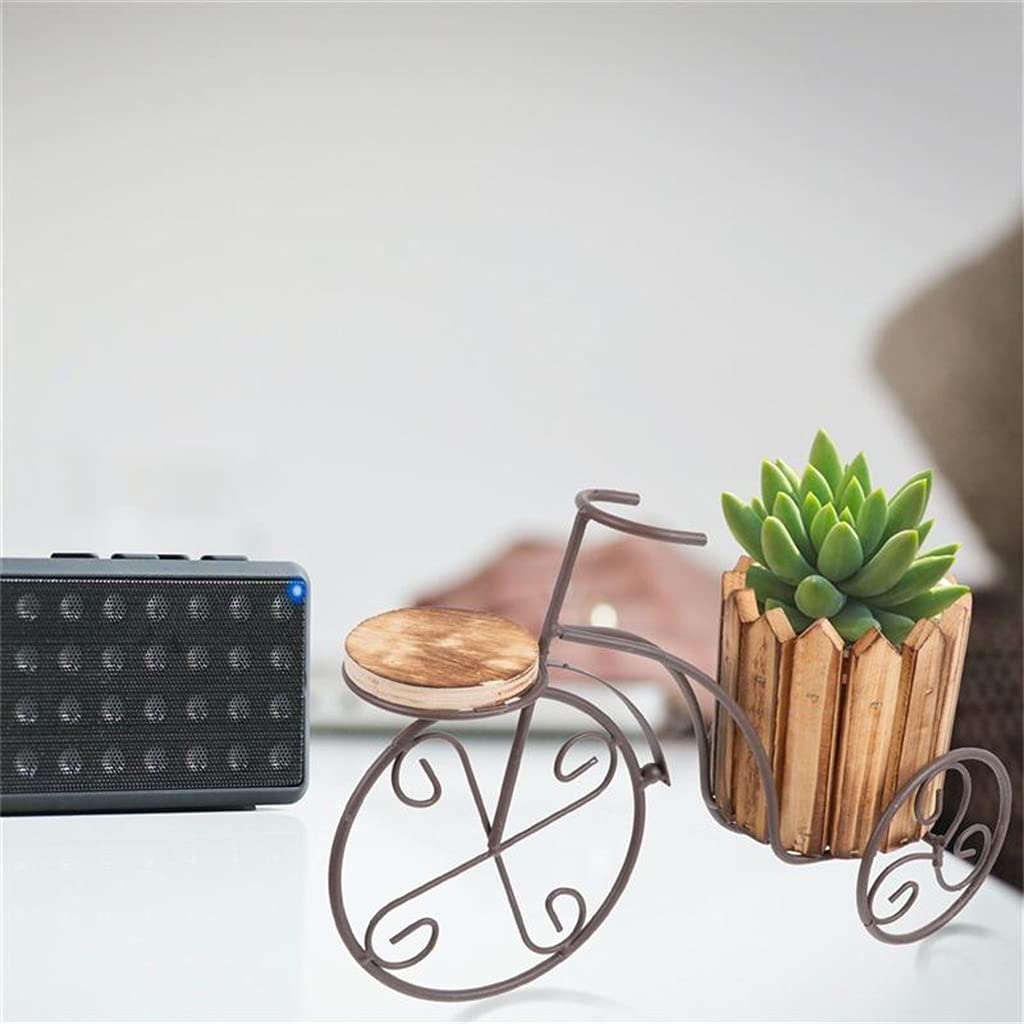MVBCXZXAZ Plant standWrought Iron Plant Stand Rustic Style Bike Flower Pot Cart Holder Flower Basket
