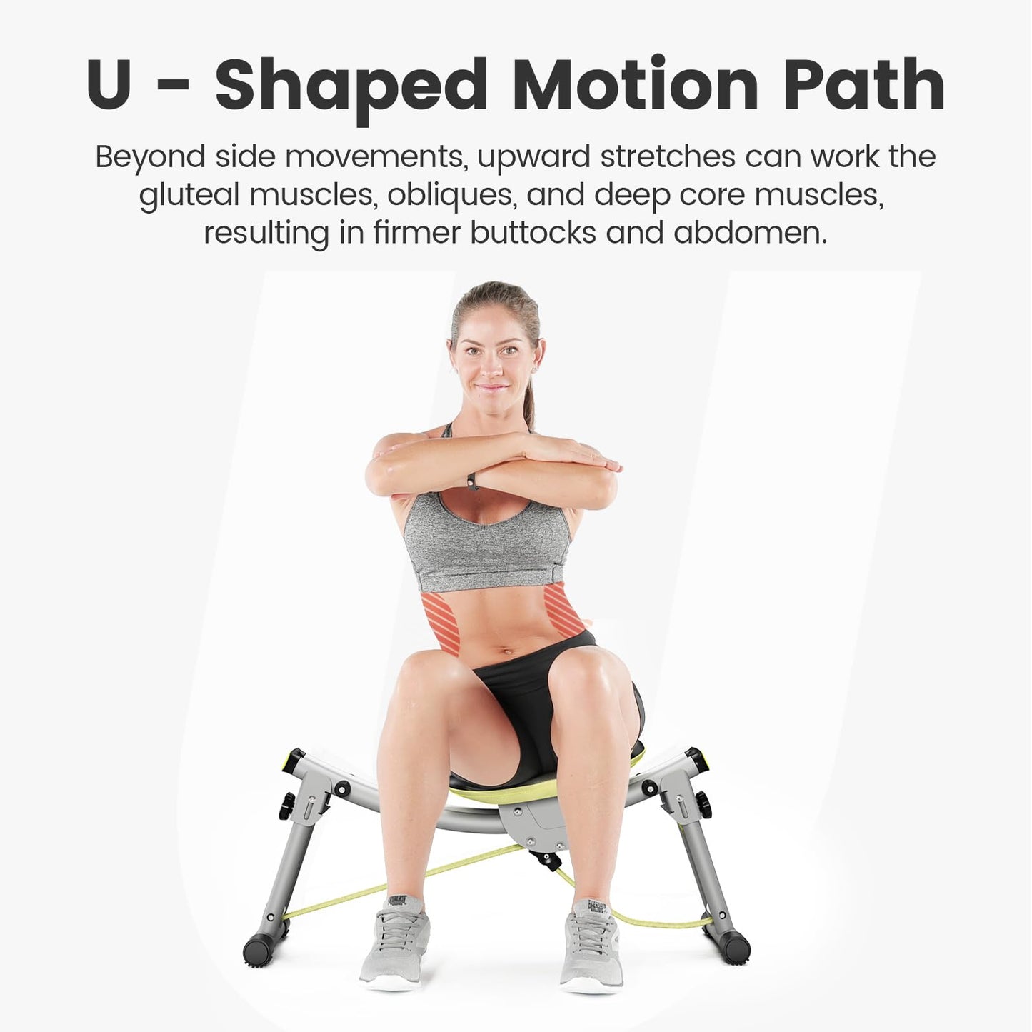 Wonder Core Sway N Fit - Hip Thrust Machine, Ab Machine for Waist & Obliques, Adjustable Multipurpose Glute Trainer with Sway Motion, Home Gym Workout Machine for Butt Lifting