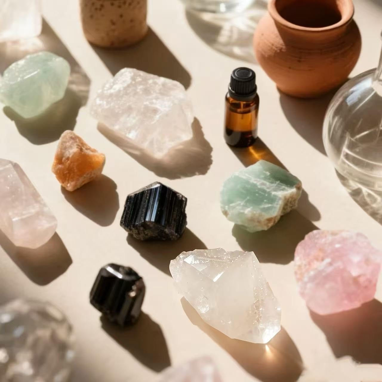 Sulanvi Bulk Raw Citrine Crystals - Beginner DIY Healing Crystal Set, 0.6-1.2” Natural Unpolished Gemstones for Terrarium, Meditation, Tarot, Grids, Aroma Stone, 0.45lb (Clear Quartz-L)
