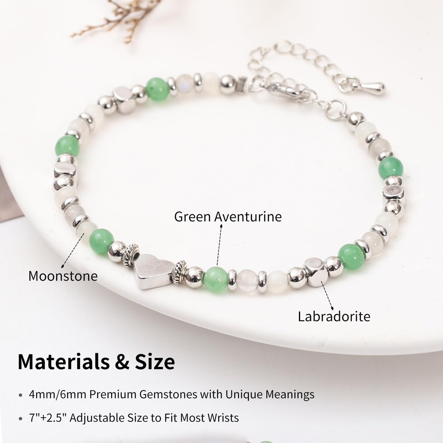 MTJAHPS Protection Bracelet, empath protection, black obsidian Crystals and Healing Stones Bracelet for Women ，Luck ，Anxiety and Stress Clam Bracelet