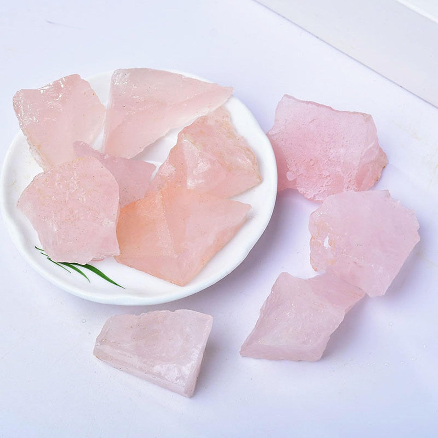 Rose Quartz Raw Crystals Healing Crystals Natural Rough Stones 1.2-2" for Tumbling, Fountain Rocks, Yoga, Meditation, Polishin, Gift 37