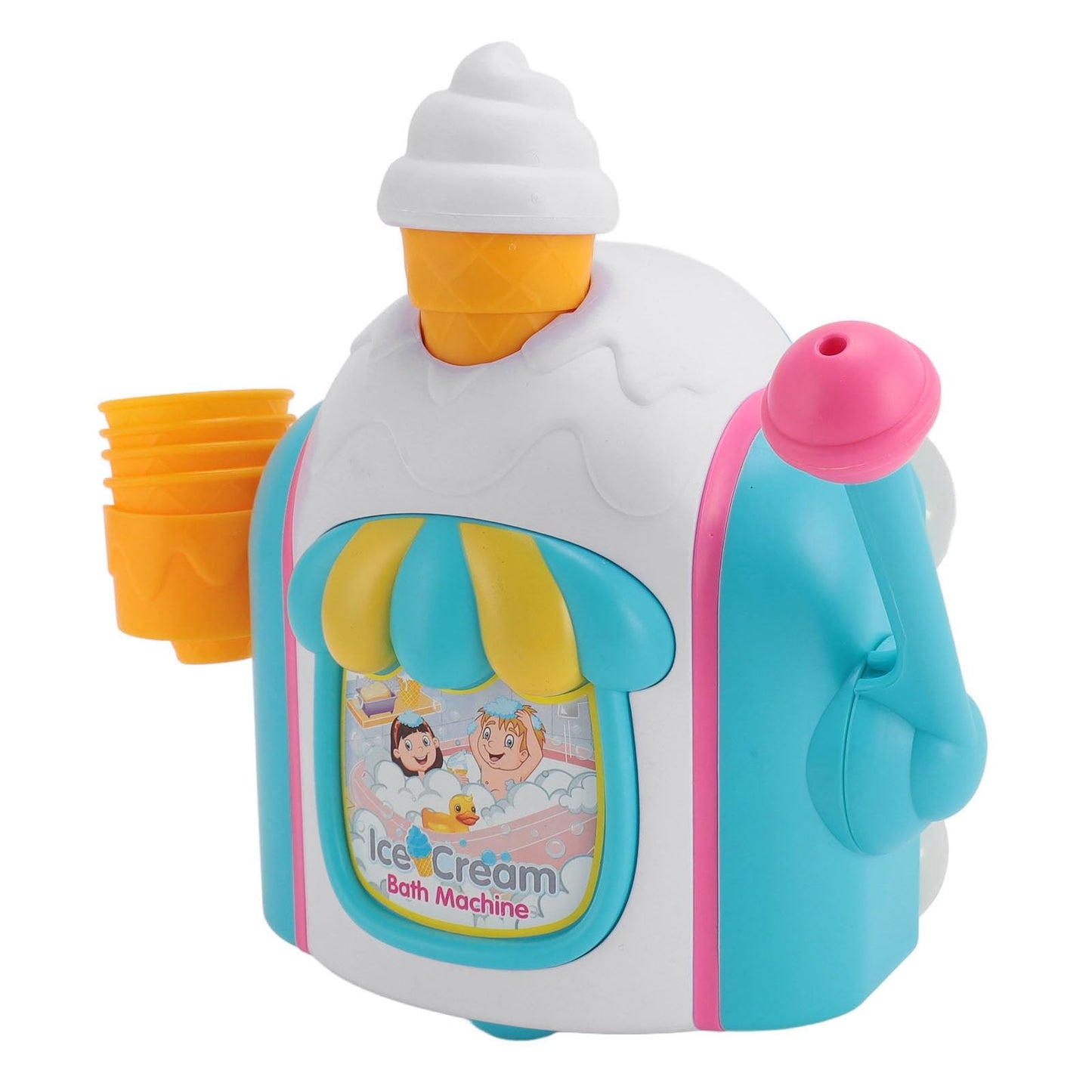 Aqur2020 Bath Toys for Toddlers, Bubble Ice Cream Maker Bathtub Toy with Strong Suction Cups, for Kids Ages 2-8 Boys Girls Birthday Gift