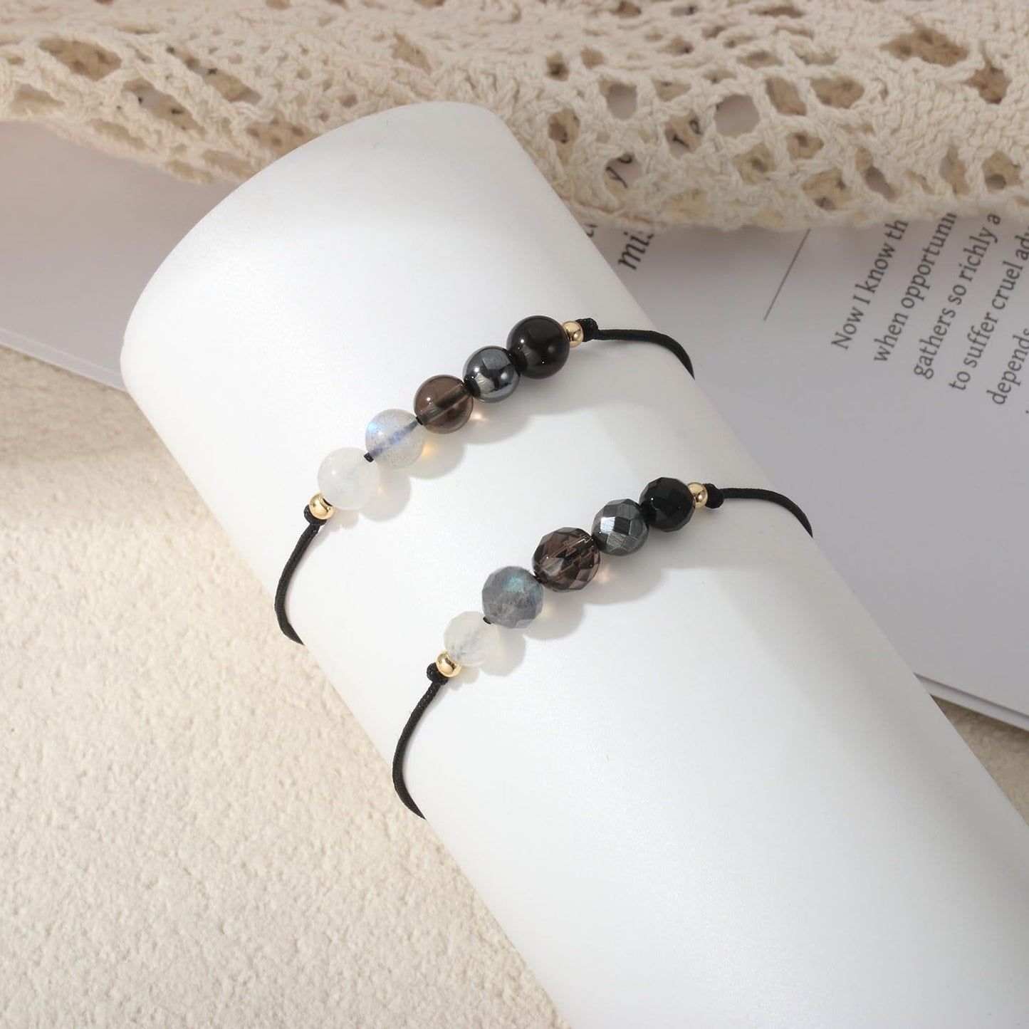 Empath Protection Bracelet Healing Energy Crystals Bracelets for Women, Healing Spiritual Crystal Bracelets Anxiety Relief Bracelet Emotional Gifts Hope Bracelets for Women Jewelry Gift