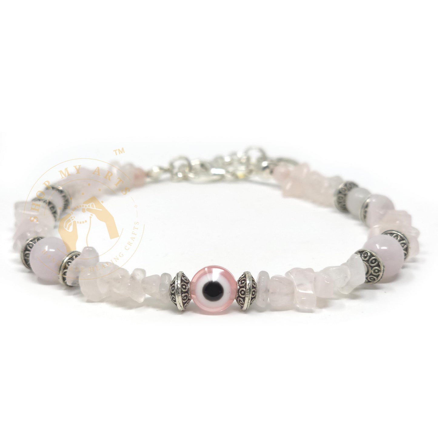 Shop My Arts Rose Quartz Bracelet for Women - Birthday Gifts for Women Mom with Authentic Crystals and Healing Stones