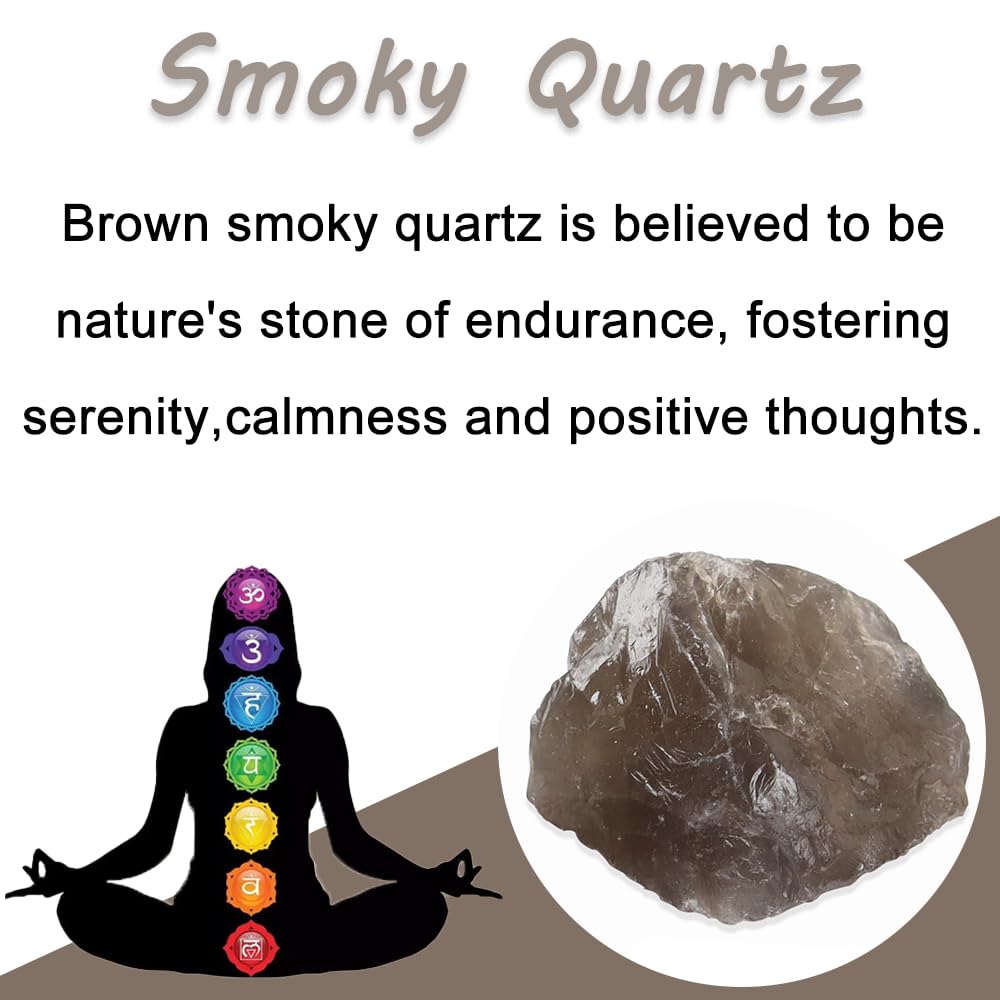 2PCS Natural Raw Stone Healing Crystals Bulk Healing Gemstones for Reiki Tumbling Fountain Rocks Meditation Garden Home Decor (Smoky Quartz)