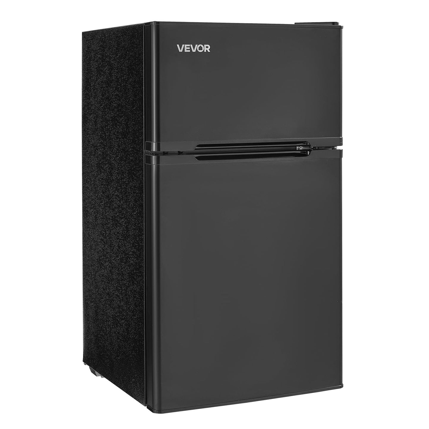 VEVOR 3.2 Cu.Ft Mini Fridge with Freezer, Dual Zone Compact Refrigerator, 3-Mode Adjustable Temperature, Energy Efficient Small Fridge, Reversible Door, Low Noise, for Bedroom, Dorm, Office, Black