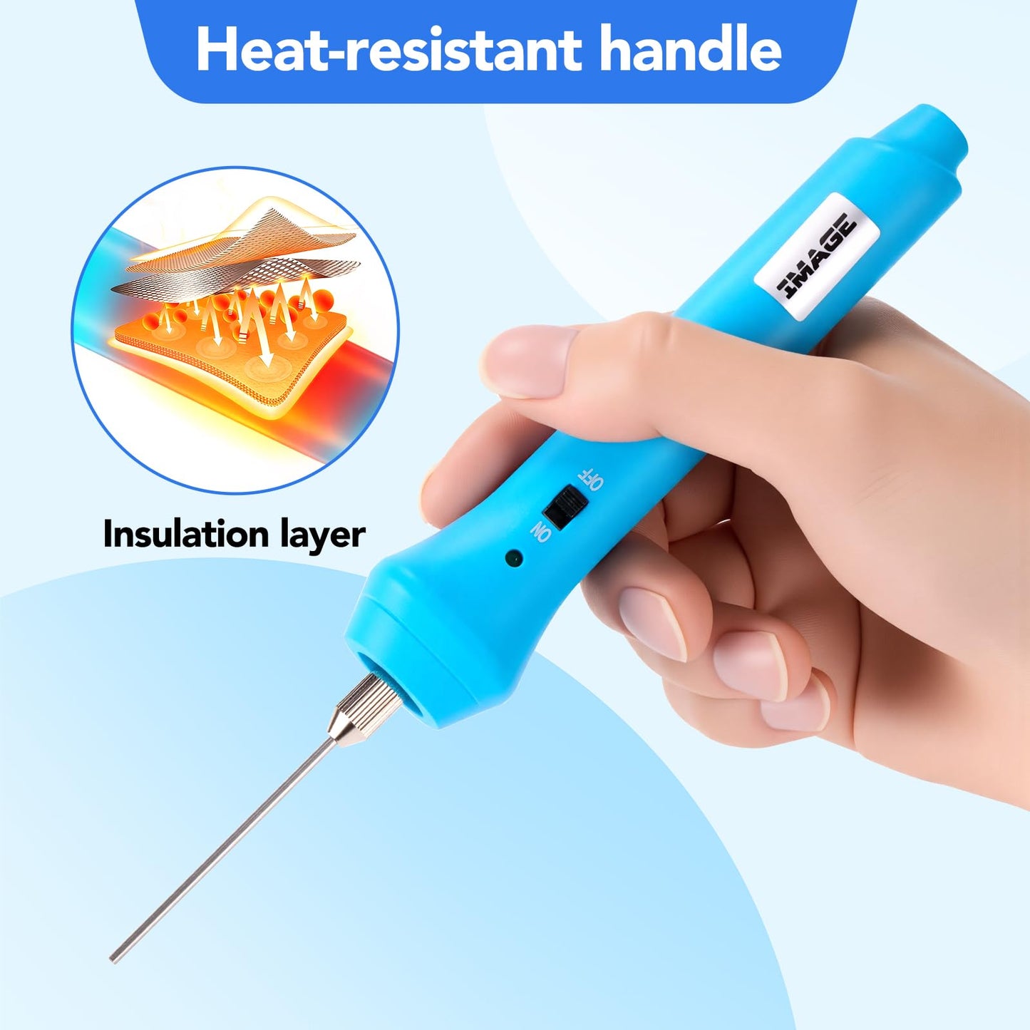 Electric Hot Wire Foam Cutter Tool with Light Indicator, 110-220V 24W, 2 Needles & Heat-Insulated Handle for Styrofoam Cutting, Arts and Crafting, Max Temp 740°C/1364°F