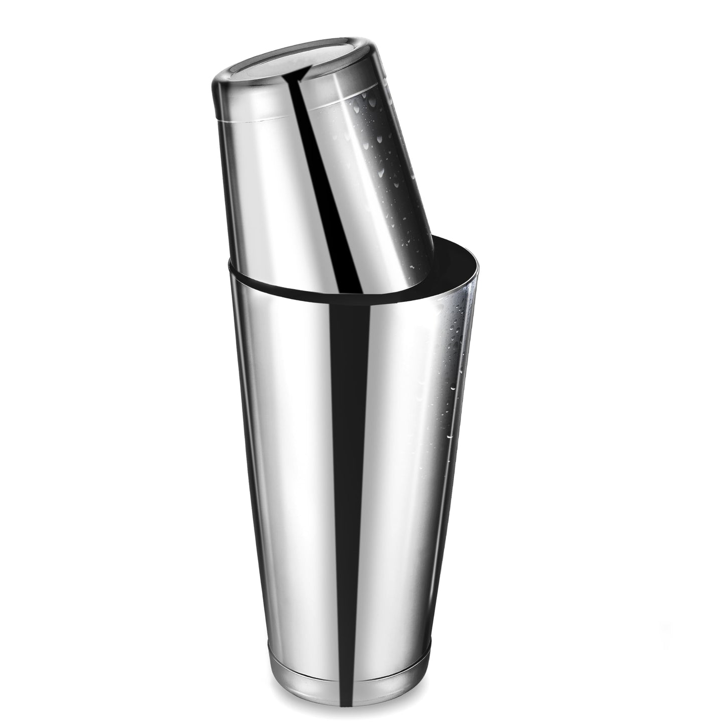 Boston Cocktail Shaker, Drink Mixing Set (18oz & 28oz) Weighted Stainless Steel Shaker Tins, Cocktail & Martini Mixed Drink Shakers, Essential & Professional Bar Tools For Bartending