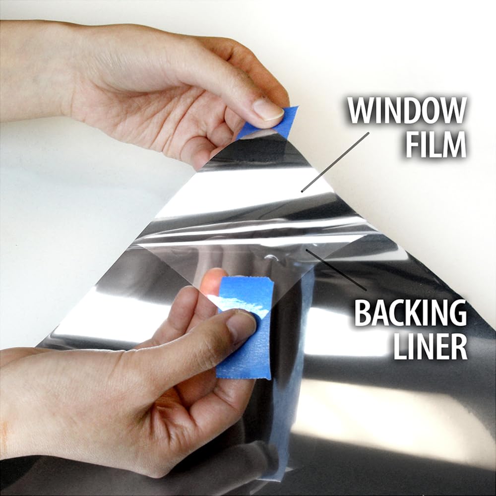 BDF S03 Window Film Highly Reflective Mirror Daytime Privacy and Sun Control Silver (Extremely Dark) - 60in X 24ft