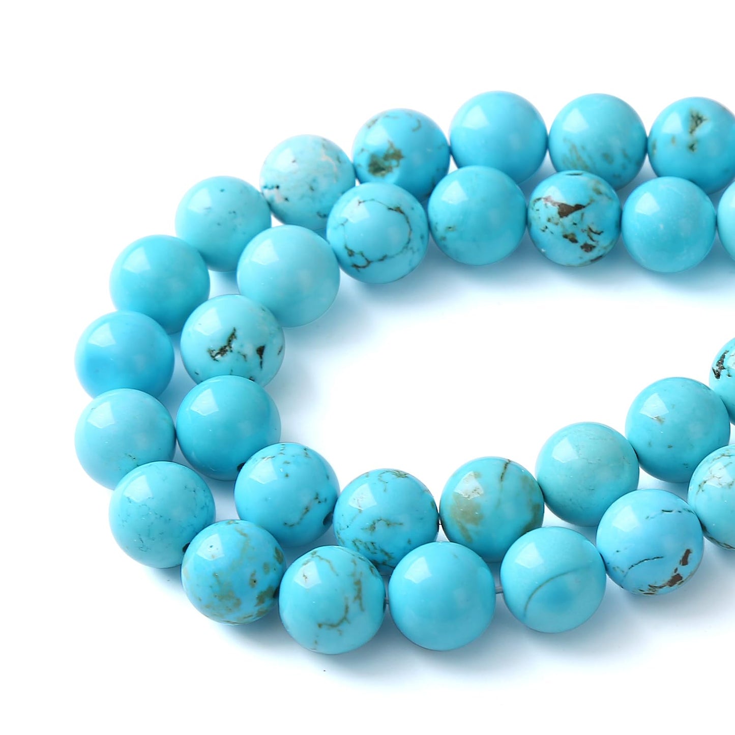 6MM 60PCS Natural Stone Turquoise Beads for Jewelry Making DIY Bracelet