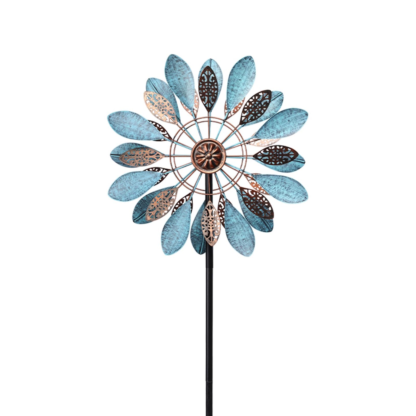 MUMTOP Decorative Metal Wind Spinner for Garden, Outdoor Patio, Lawn, Yard, Weather Resistant Kinetic Art