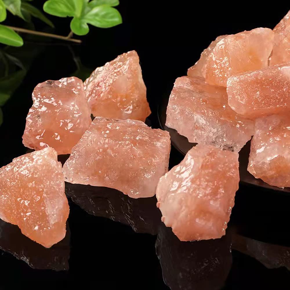 1.97 to 3.94 Inches Himalayan Pink Crystal Salt Stones, 1.1 Pounds Himalayan Pink Salt Chunks for Salt Rock Lamp,Salt Bowl,and Decorations M34