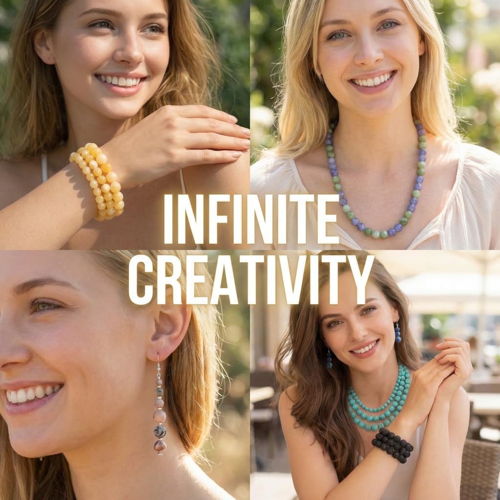 Yochus 45pcs Sunstone Beads，8mm Healing Power Natural Stone Round Loose Beads for Jewelry Making Earring Necklace DIY Crafts