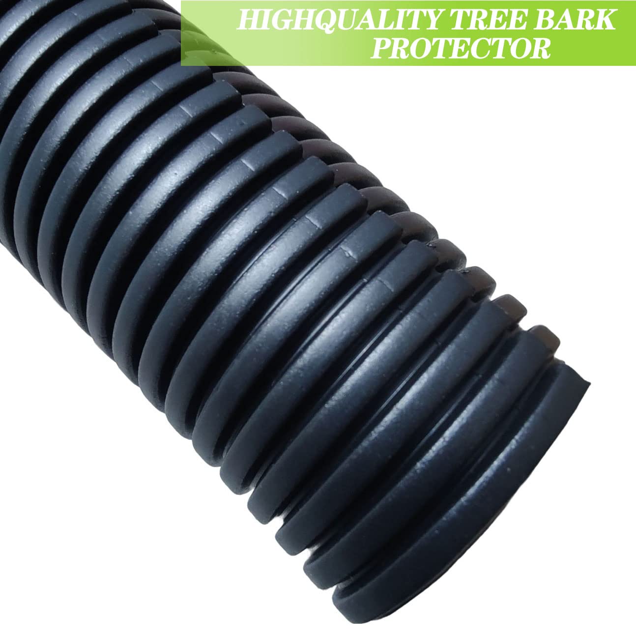 DredQcco Corrugated Tree Guards, 6Pcs Tree Trunk Protectors Guard Tube Wraps to Protect Bark 15.7-Inch Long, 2-Inch Diameter, Tree Saplings Plants Protectors from, Mowers,Trimmers… (Black)