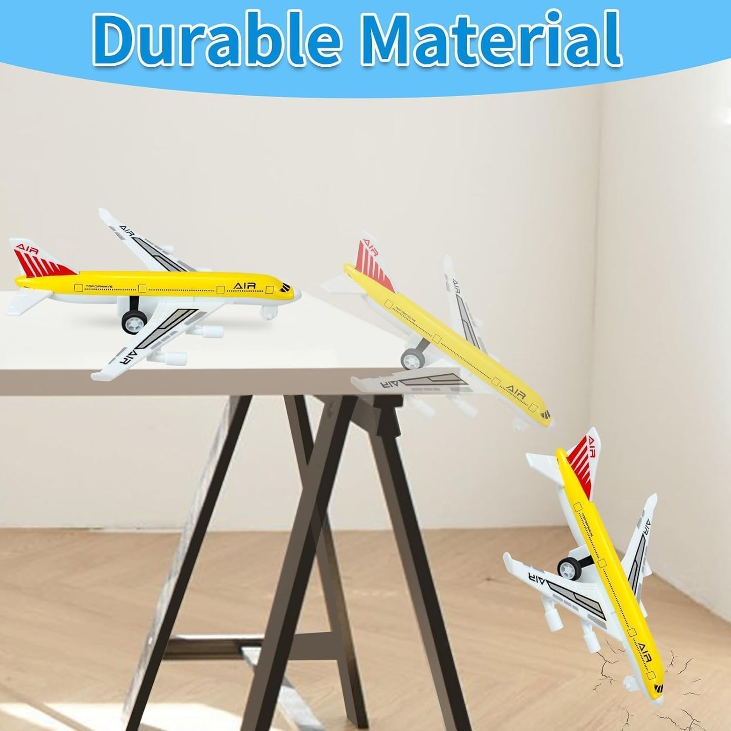 Tcvents Airplane Toys, Metal Plane Pull Back Airplane Toys for 3 4 5 6 7 Years Old Boys Girls, Die Cast Aircraft Plane Models, Kids' Play Vehicles Aeroplane Airplanes for Kids Birthday Gift