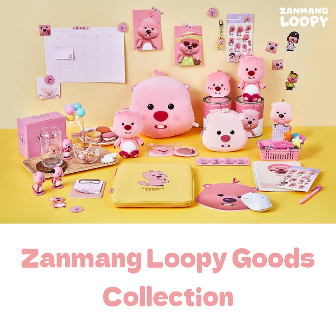 ZANMANG LOOPY ZanmangLoopy embroidered laptop bag 13–15 inch - Official goods, 13-15 inch, super soft, laptop pouch for students, charm of Korean character