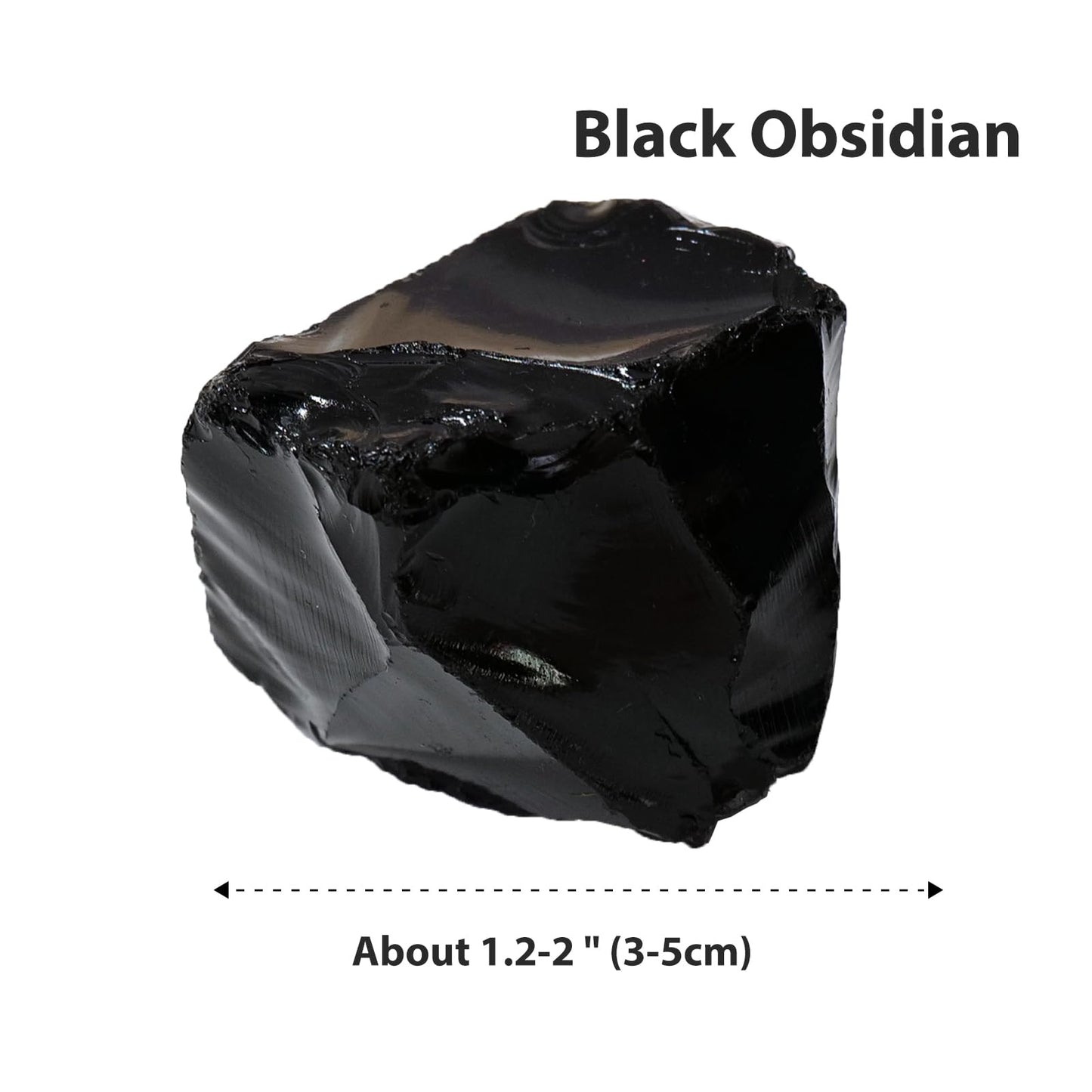 Apengshi Black Obsidian Raw Crystals 2PCS Natural Rough Rocks Healing Crystal and Stones DIY Raw Stones Meditation Fountain Garden Home Decor
