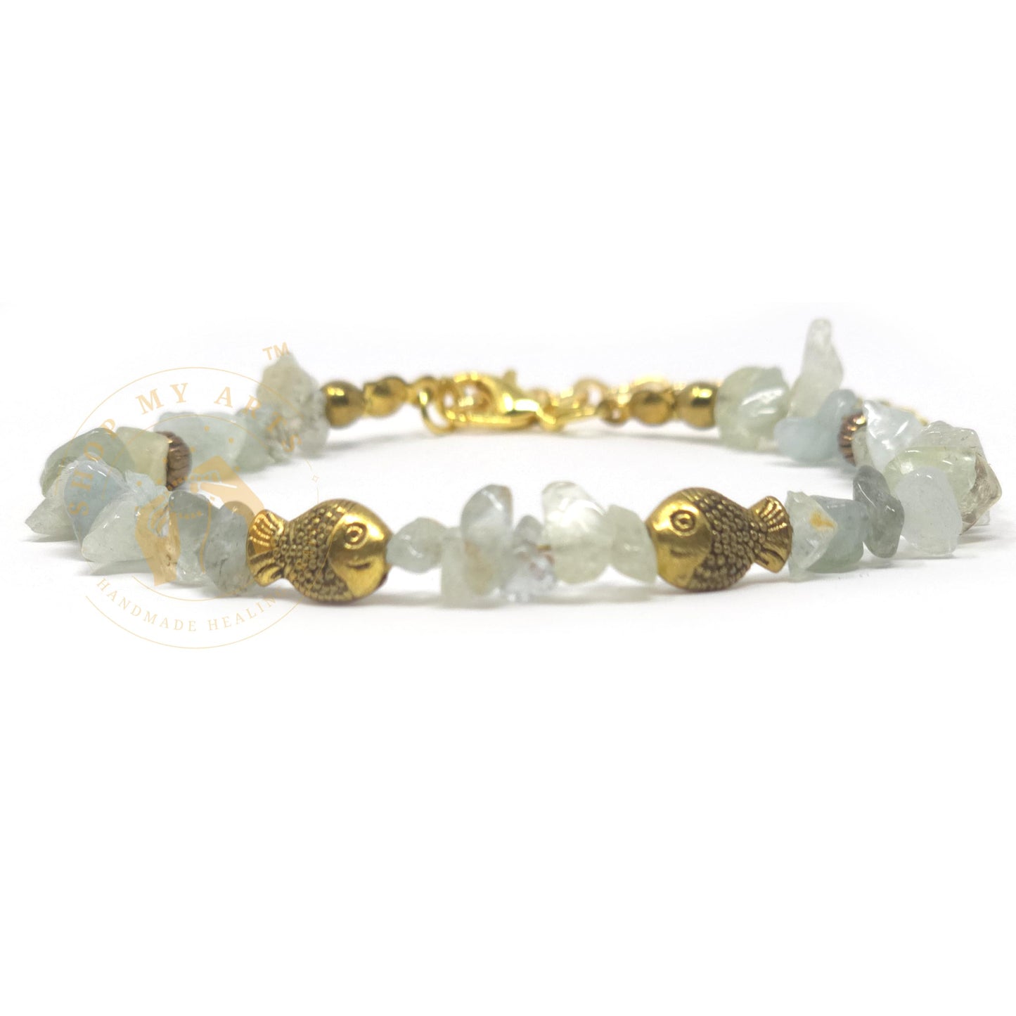 Shop My Arts Aquamarine Bracelet for Women - Birthday Gifts for Women Mom with Authentic Crystals and Healing Stones