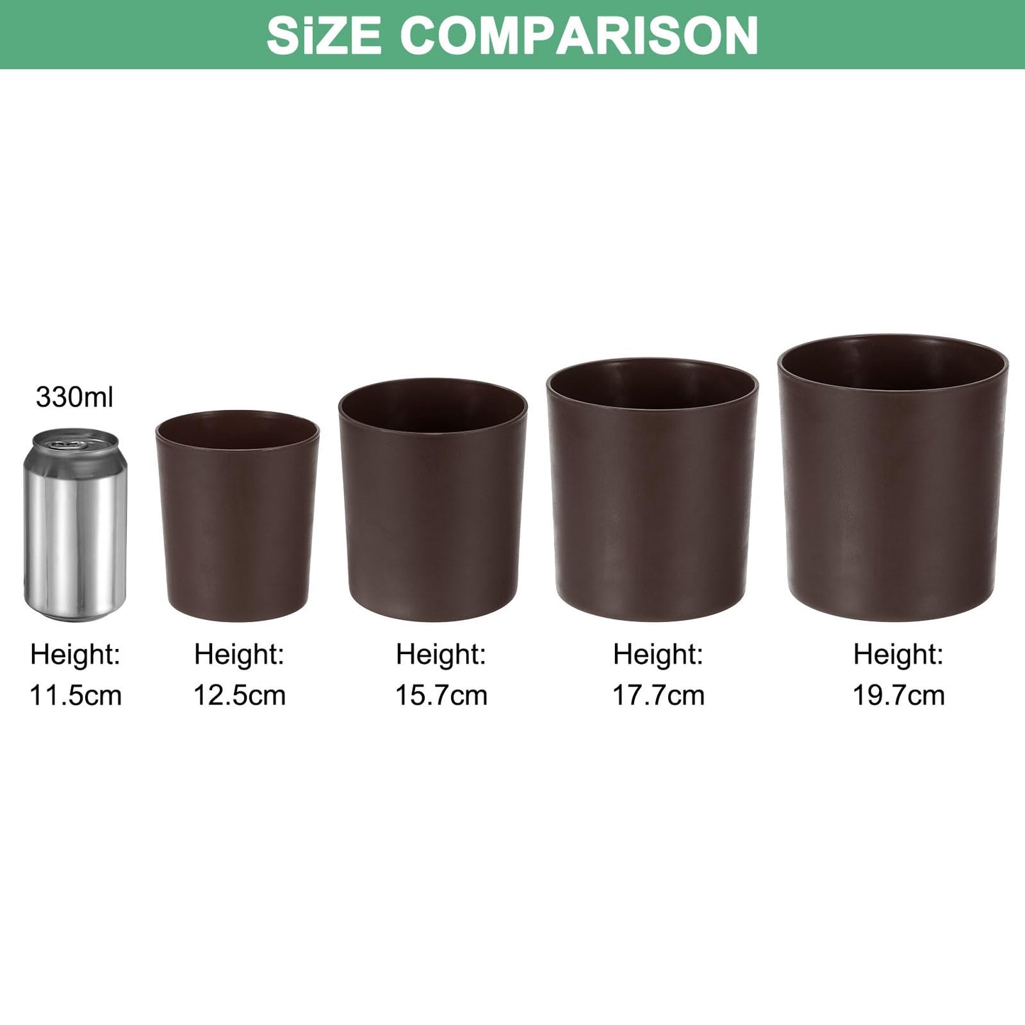 M METERXITY 2-Pack Plastic Plant Pots, 6 Inch Plastic Planters Round Flower Planter Containers Flower Pots for Indoor/Outdoor/Garden, Plant Holder [Red]