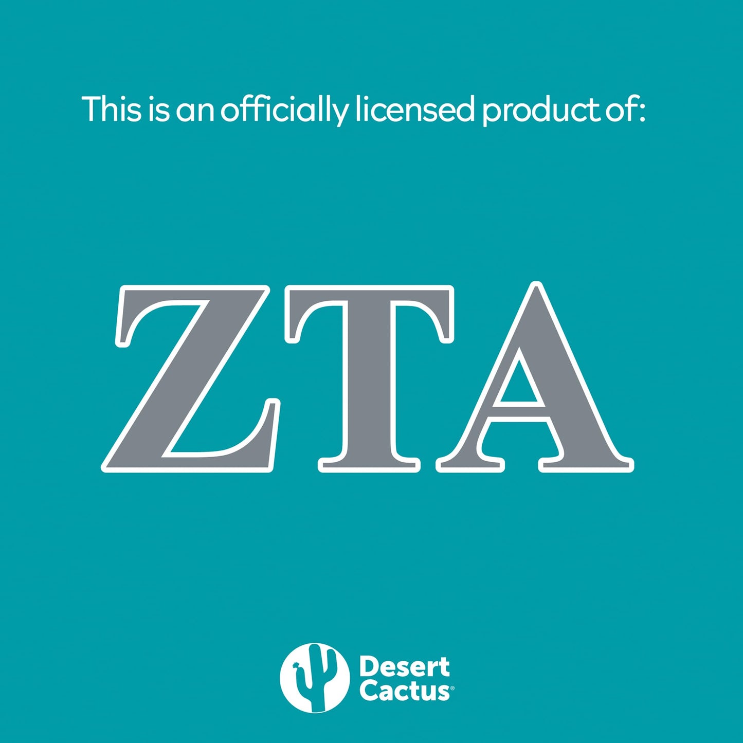 Desert Cactus Zeta Tau Alpha Wooden Letter Set - 7.5 inch Unfinished MDF Wood Zeta ZTA Sorority Greek Letters for DIY Arts and Crafts