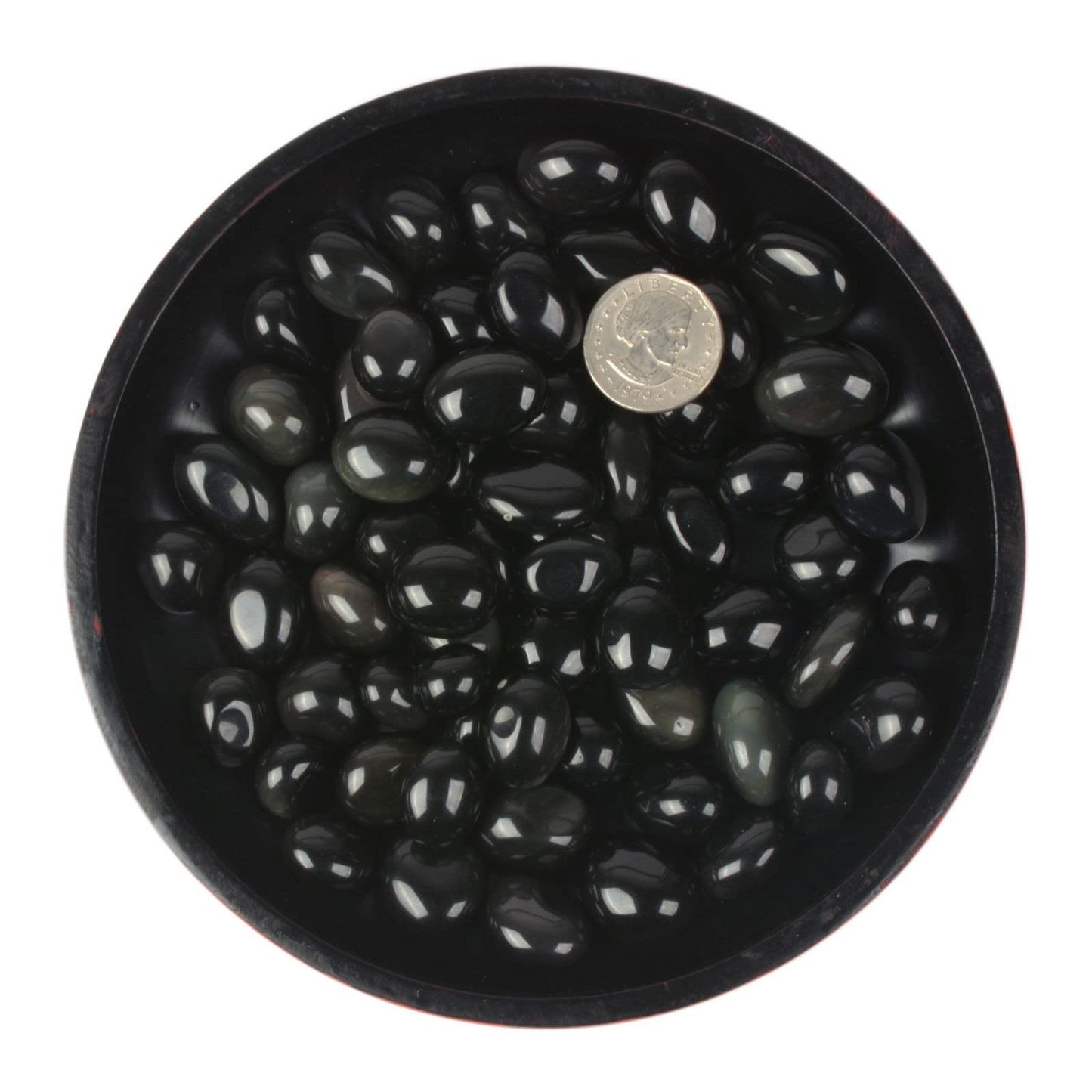 Justinstones 100 Grams Rainbow Obsidian Tumbled Polished Natural Crystal Healing Pocket Stones Rock Collection