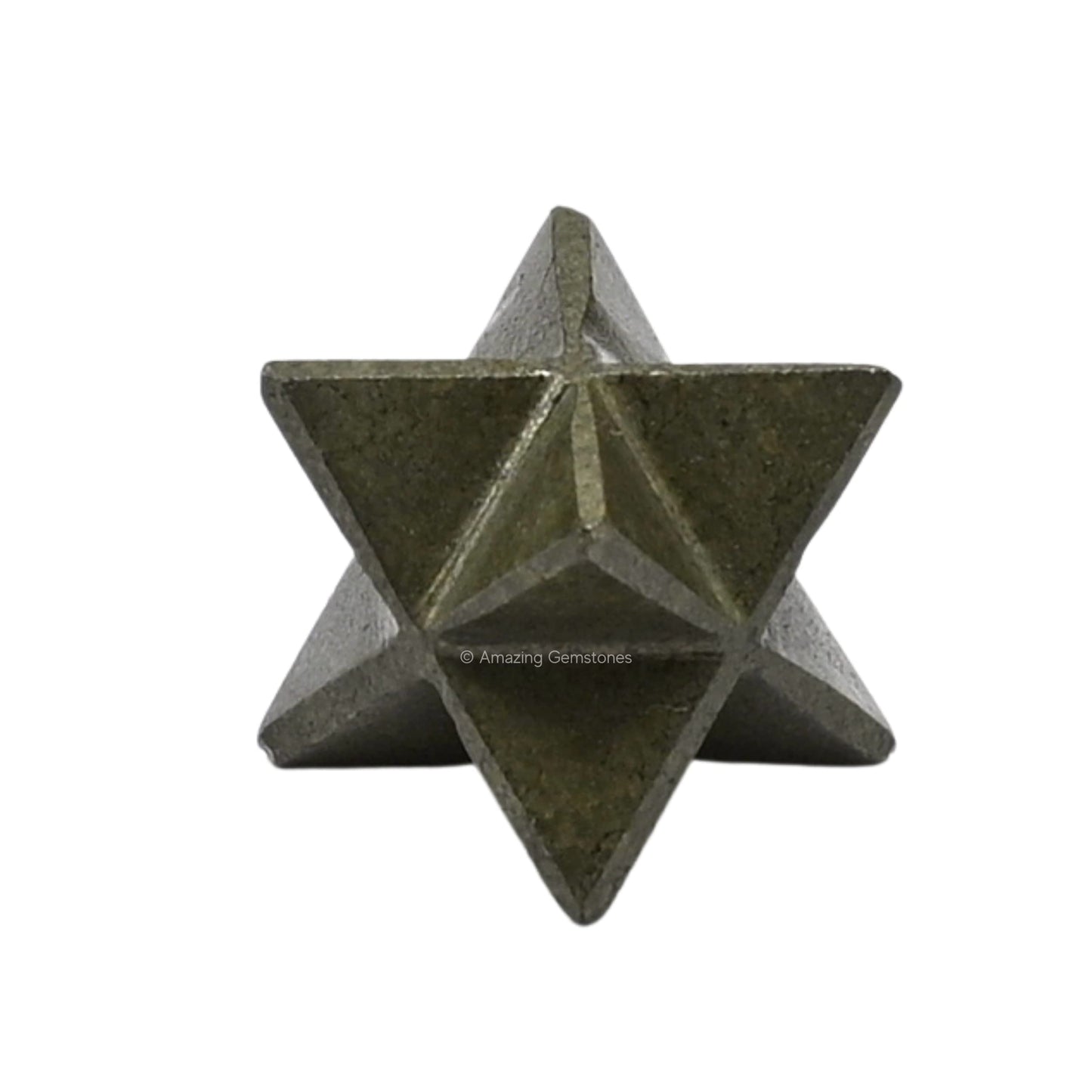 Amazing Gemstone Pyrite Merkaba Crystal - 1 Inches Metaphysical Merkaba Star for Meditation - Energetic Tetrahedron Crystal and Healing Stones for Spiritual Growth and Healing (20-25mm)