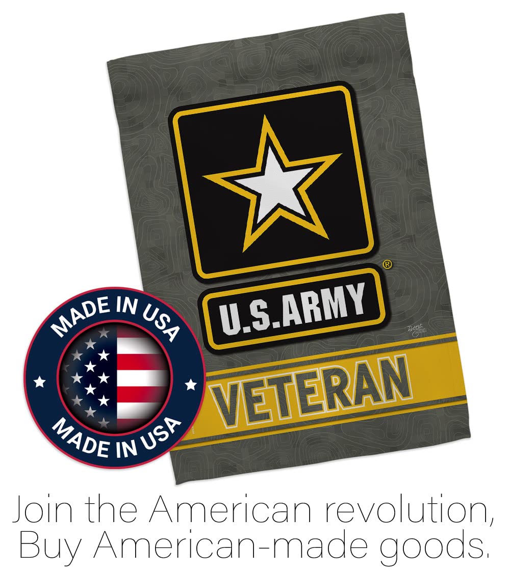 US Army Veteran Garden Flag - Armed Forces Rangers United State American Military Retire Official - House Decoration Banner Small Yard Gift Double-Sided Made in USA 13 X 18.5