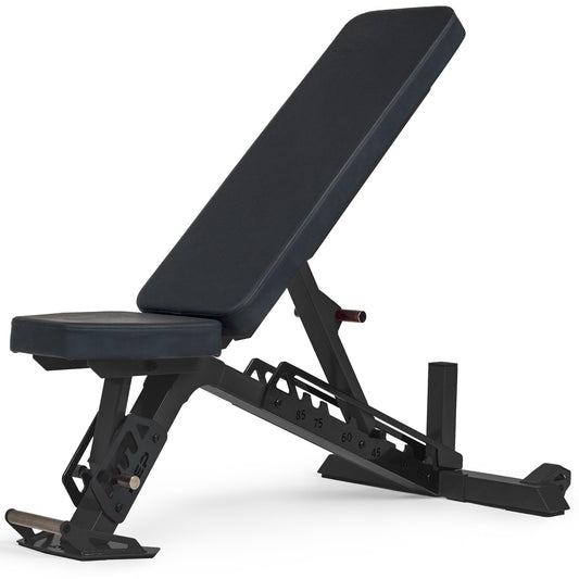 Rep Nighthawk Adjustable Weight Bench | Home Gym Incline Decline Flat Workout Bench | Heavy Duty Fitness and Strength Training Equipment | Foldable Space Saving Design, Matte Black