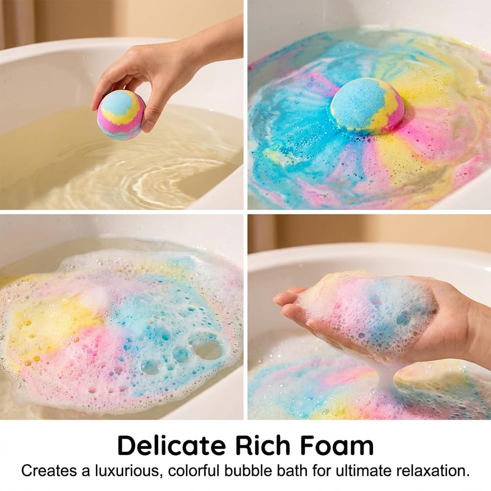Bath Bombs with Surprise Inside, 2026 New 12/24 Pack Ocean Toy Bath Salt Ball Sleeve Box Bath Bombs, Animal Theme Fizzy Bubble Bath, Bath Fizzies Gift Set for Women (Land Animal 24Pack)