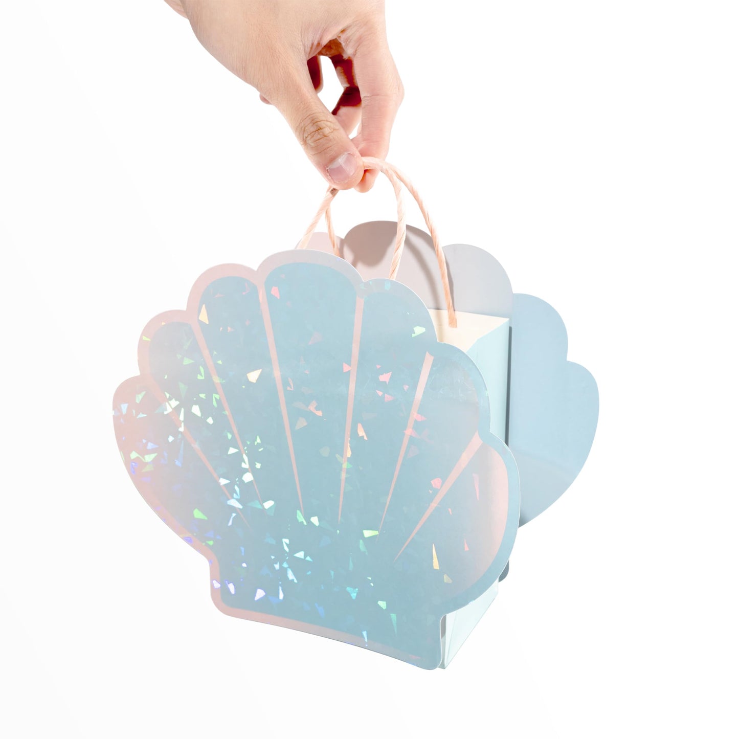 Cheerland Mermaid Party Decorations Mermaid Party Favor Bags Seashell Goodie Bags for Under the Sea Birthday Decorations Shell Aquatic Nautical Theme Summer Ocean Beach Picnic Treat Gift Supply 8 Pcs